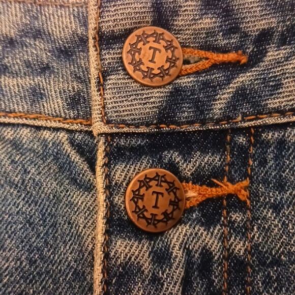 Thalia Sodi Jeans Womens Plus Sz 13 Blue Embroidered Sequins Flare Fringed Boho - Picture 6 of 16